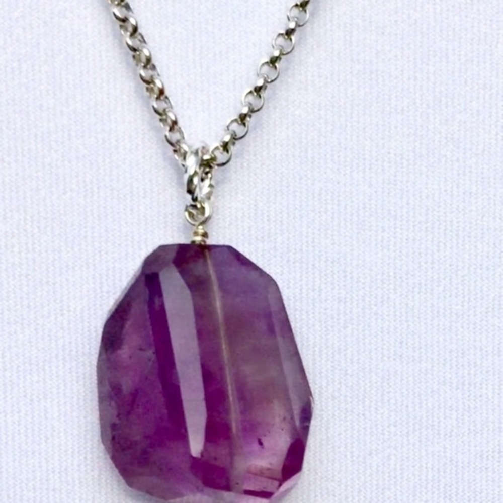 Hand made Amethyst Charm Necklace